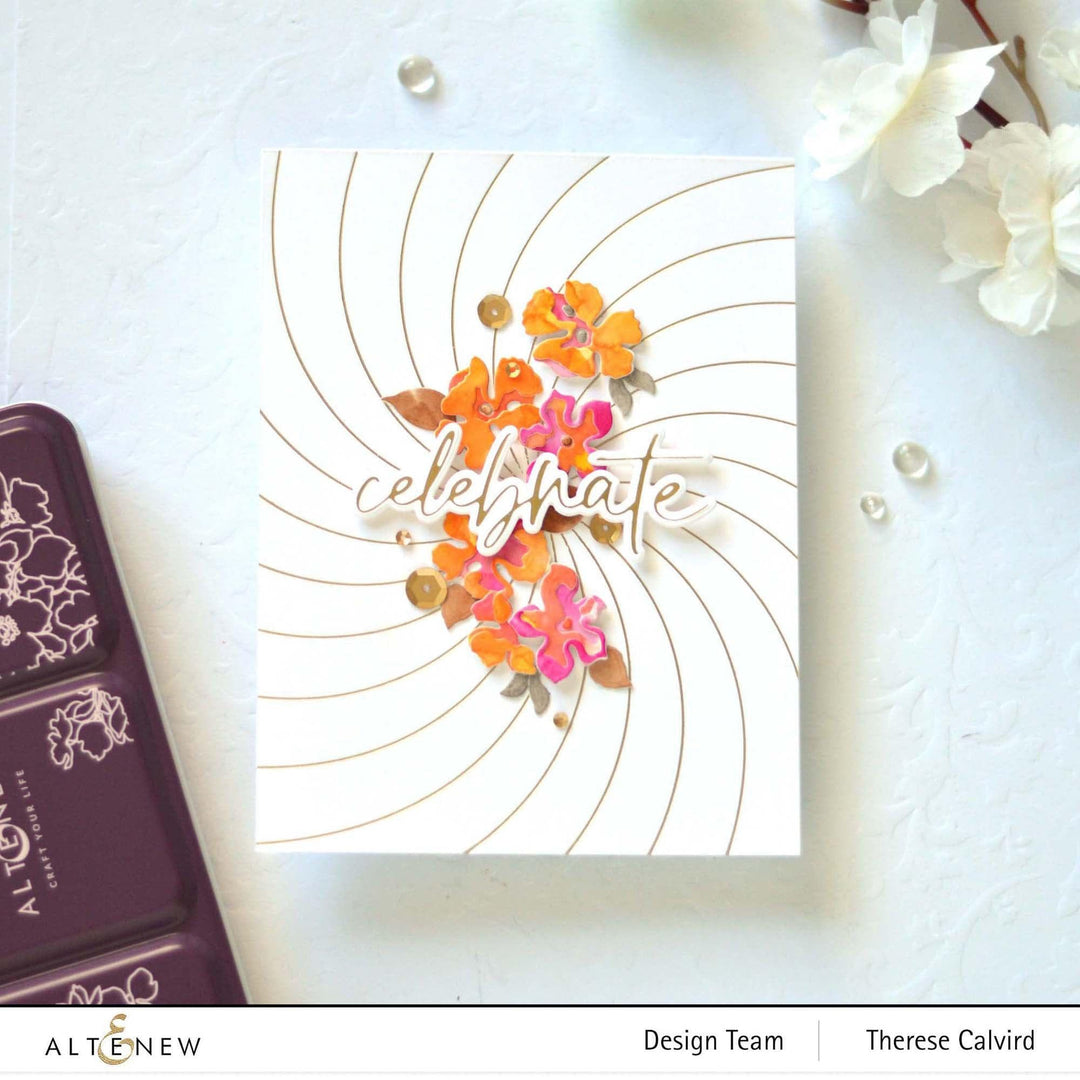 Altenew Stamp & Die & Hot Foil Plate Bundle Rainbow Burst Hot Foil Plate & Stencil Bundle