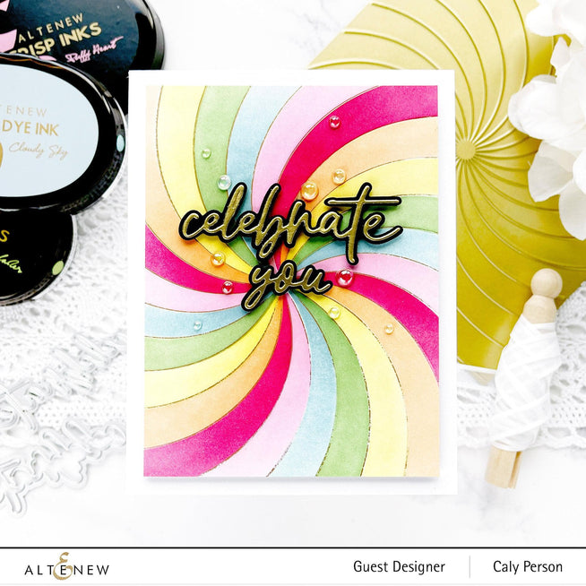 Altenew Stamp & Die & Hot Foil Plate Bundle Rainbow Burst Hot Foil Plate & Stencil Bundle