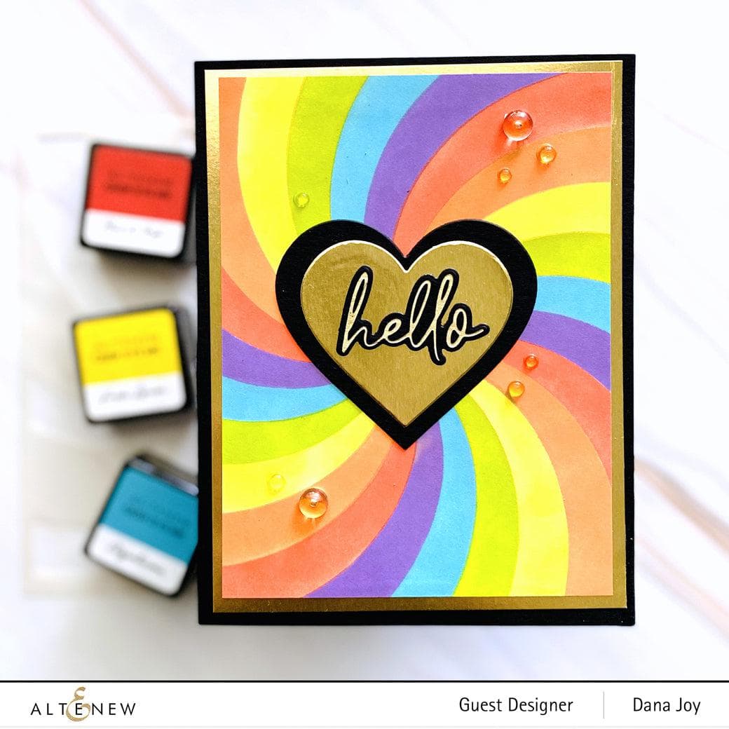 Altenew Stamp & Die & Hot Foil Plate Bundle Rainbow Burst Hot Foil Plate & Stencil Bundle