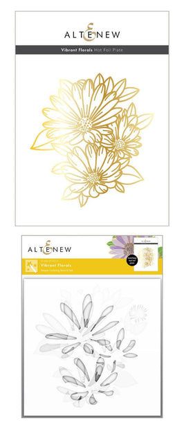 Altenew Hot Foil Plate & Stencil Bundle Vibrant Florals Hot Foil Plate & Stencil Bundle