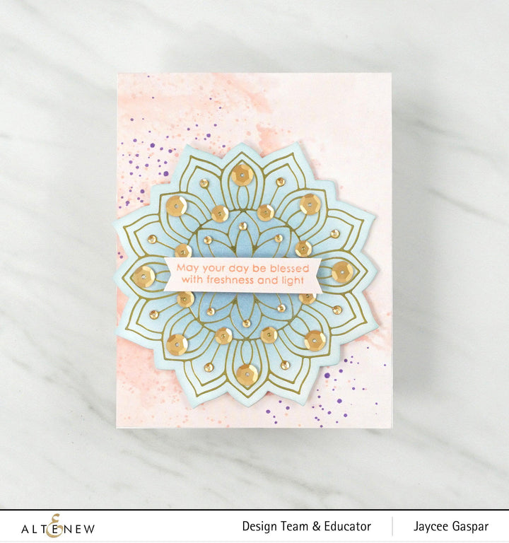 Part A-Glitz Art Craft Co.,LTD Hot Foil Plate Sunburst Doily Hot Foil Plate & Die Set