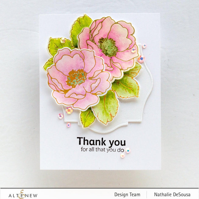 Part A-Glitz Art Craft Co.,LTD Hot Foil Plate Wild Rose Hot Foil Plate Set