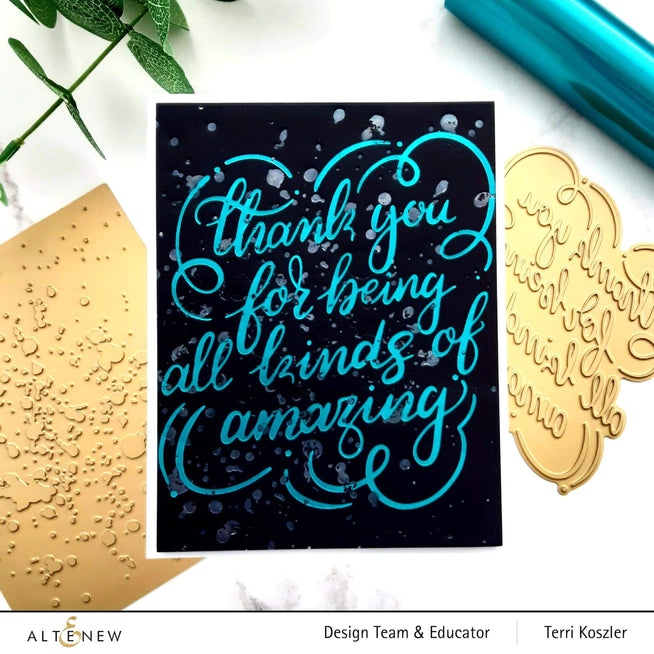 Part A-Glitz Art Craft Co.,LTD Hot Foil Plate Z - Splatter Hot Foil Plate