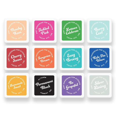Summer Sunrise & Ocean Dreams Fresh Dye Ink 12 Mini Cube Set Bundle