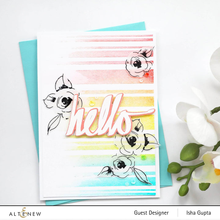 Altenew Ink Spray & Stencil Bundle Beach Towel Stripes Stencil & Ink Spray Bundle