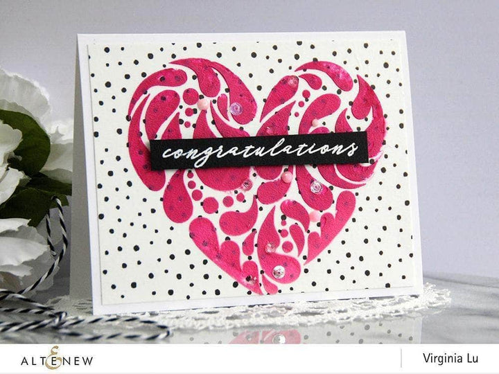 Altenew Ink Spray & Stencil Bundle Flowing Hearts Stencil & Ink Spray Bundle