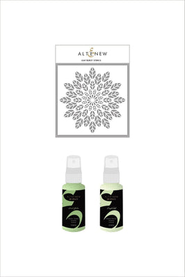 Altenew Ink Spray & Stencil Bundle Leaf Burst Stencil & Ink Spray Bundle