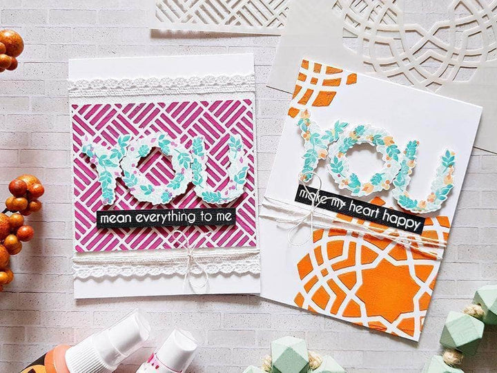 Altenew Ink Spray & Stencil Bundle Square Weave Pattern Stencil & Ink Spray Bundle