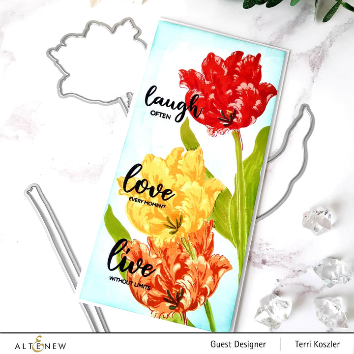 Altenew Ink Spray & Stencil Bundle Stone Wall Stencil w/ Sea Glass and Dusk Ink Sprays Bundle