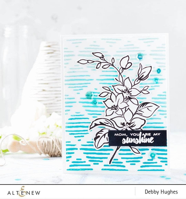 Altenew Ink Spray & Stencil Bundle Tiny Bubbles and Sketched Lines Stencils w/ Ocean Waves Ink Spray Bundle