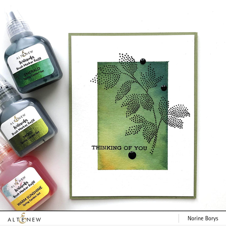 Be Creative Arts Crafts Liquid Watercolor Emerald Liquid Watercolor - Brush Marker Refill (Spring Garden Set)