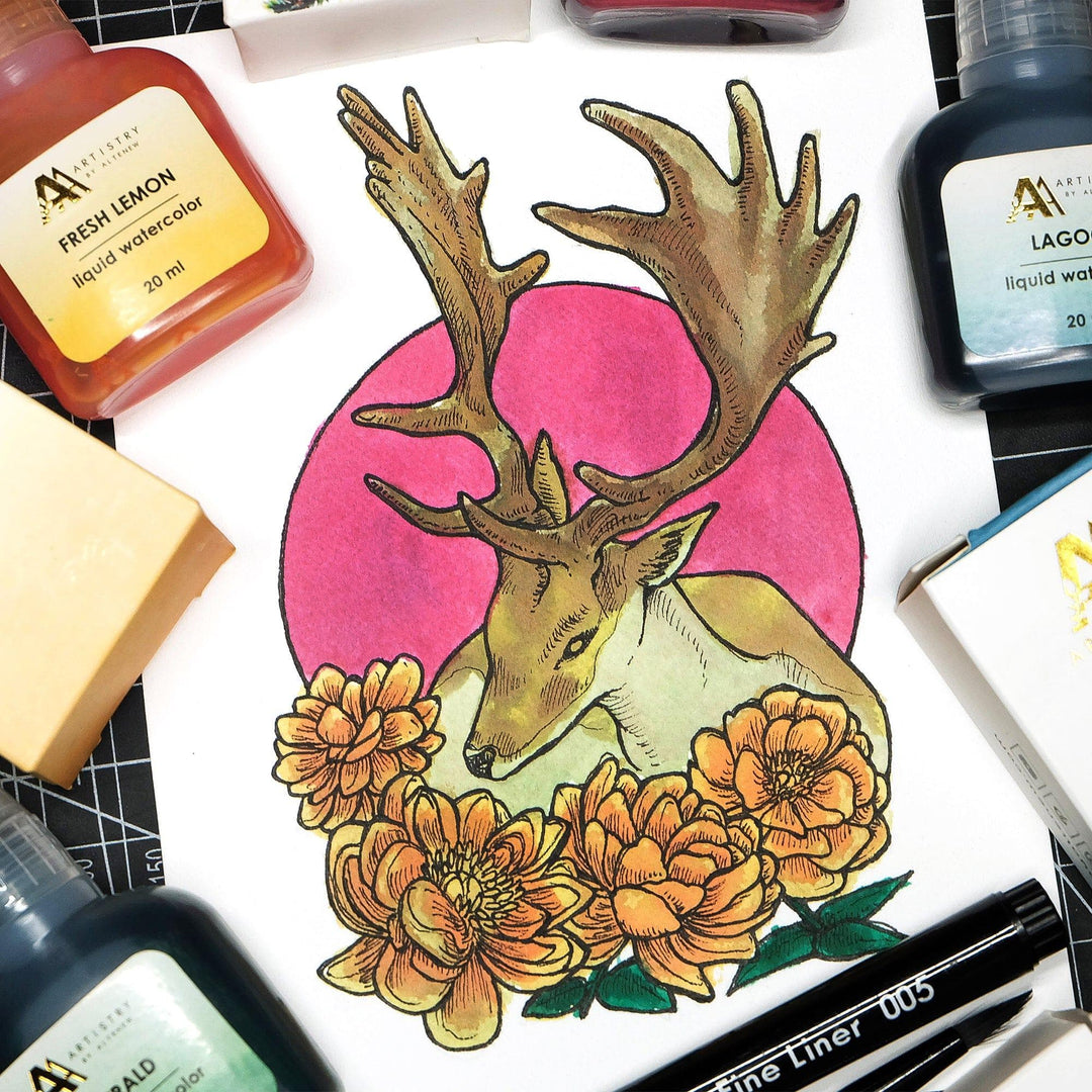 Ruby Red Liquid Watercolor - Brush Marker Refill