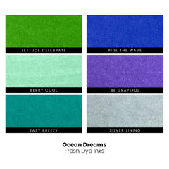 Stewart Superior Mini Cubes & Reinker Bundle Ocean Dreams Fresh Dye Ink 6 Mini Cube & Re-inker Bundle
