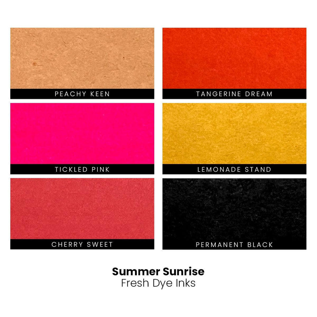 Altenew Mini Cubes & Reinker Bundle Summer Sunrise Fresh Dye Ink 6 Mini Cube & Re-inker Bundle
