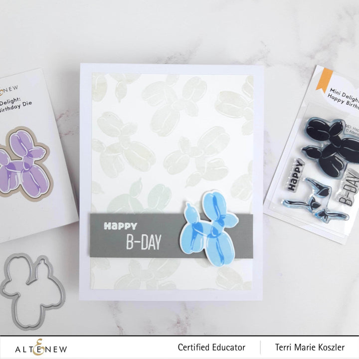 Altenew Mini Delight Mini Delight: Happy Birthday Stamp & Die Set