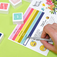 Misil Craft Decals Mini Ink Cubes Label Set - Deco Garden