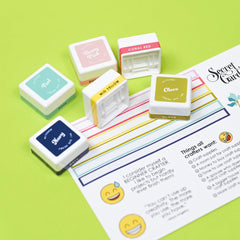 Misil Craft Decals Mini Ink Cubes Label Set - Deco Garden
