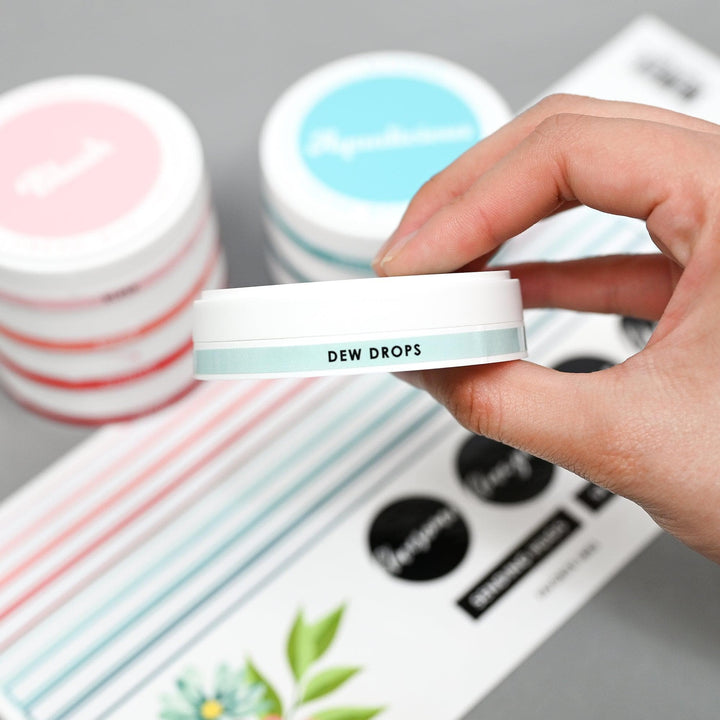 Misil Craft Decals Round Ink Pads Label Set - Red Sunset, Sweet Dreams