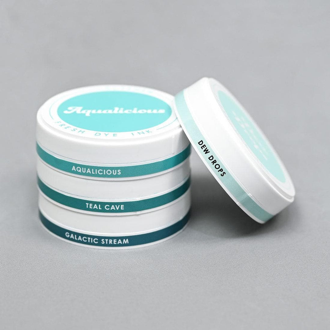 Round Ink Pads Label Set - Vividly Versatile Fresh Dye Ink Bundle