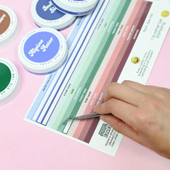Round Ink Pads Label Set - Vividly Versatile Fresh Dye Ink Bundle