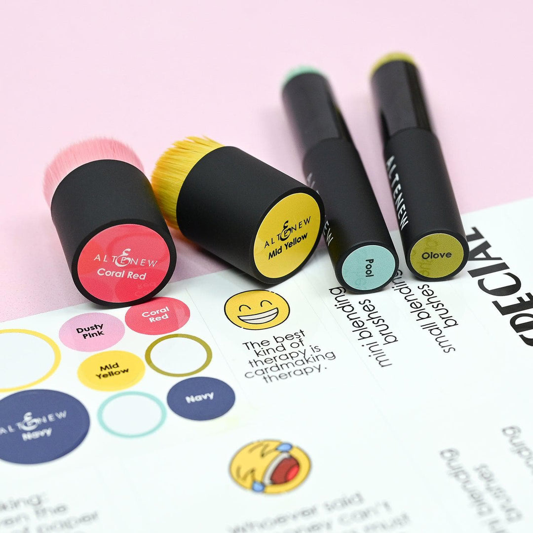 Misil Craft Decals Small & Mini Blending Brushes Label Set - Deco Garden