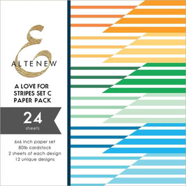 Photocentric Pattern Paper A Love for Stripes Set C 6x6 Paper Pack