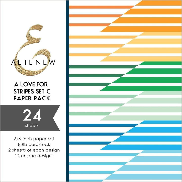 Photocentric Pattern Paper A Love for Stripes Set C 6x6 Paper Pack