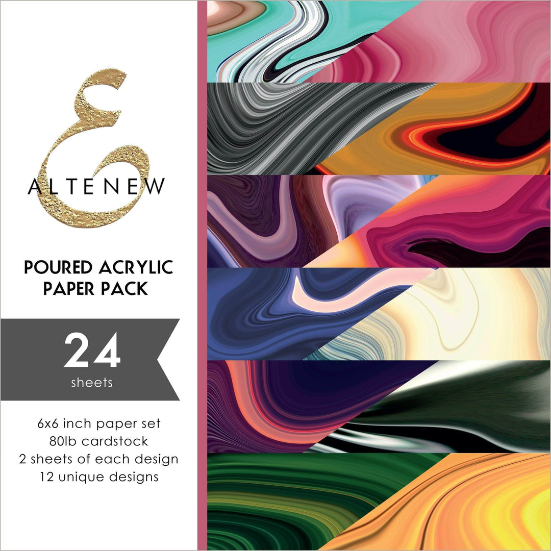 Photocentric Pattern Paper Poured Acrylic 6x6 Paper Pack