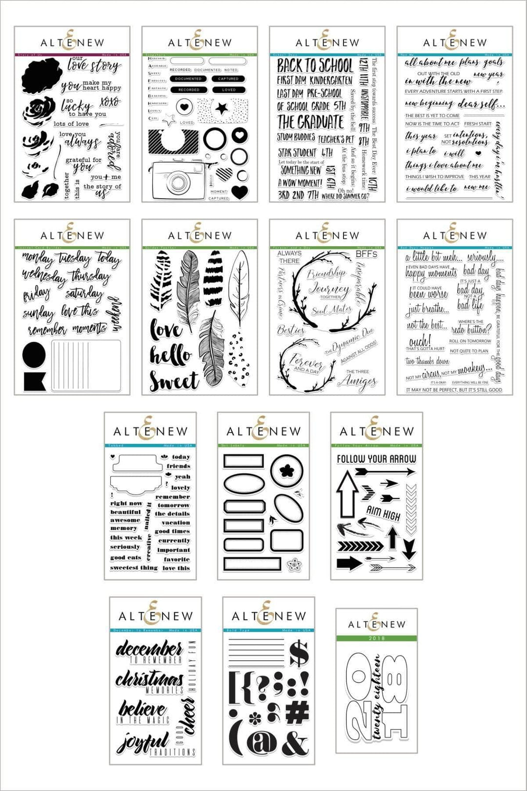 Altenew Stamp Bundle Snapshots of Our Story Stamp Bundle