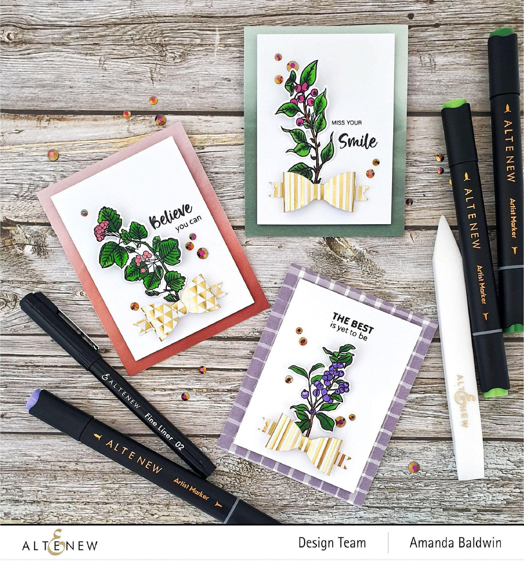 Altenew Stamp & Die Bundle Acai Berry Branch Stamp & Die Bundle