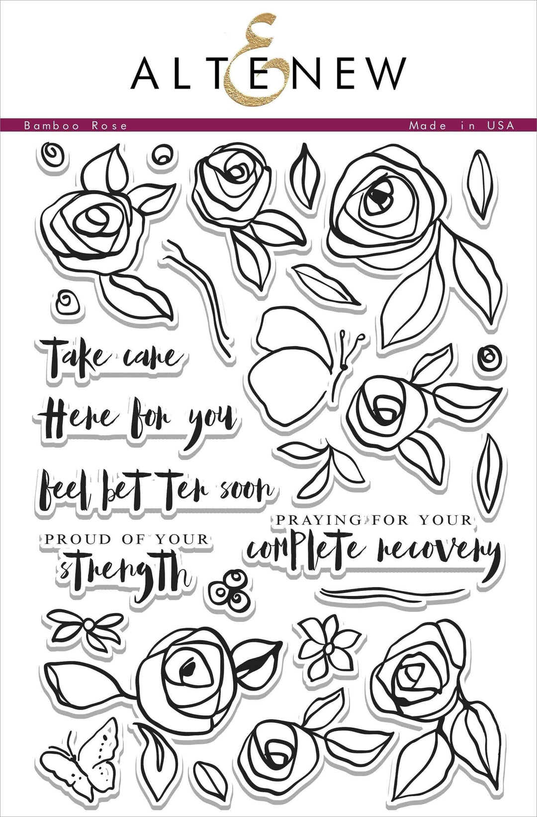 Altenew Stamp & Die Bundle Bamboo Rose