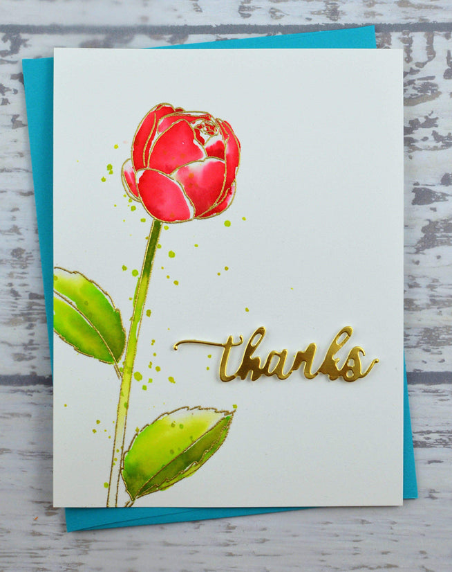 Altenew Stamp & Die Bundle Best Buds Stamp & Budding Thanks Die Bundle