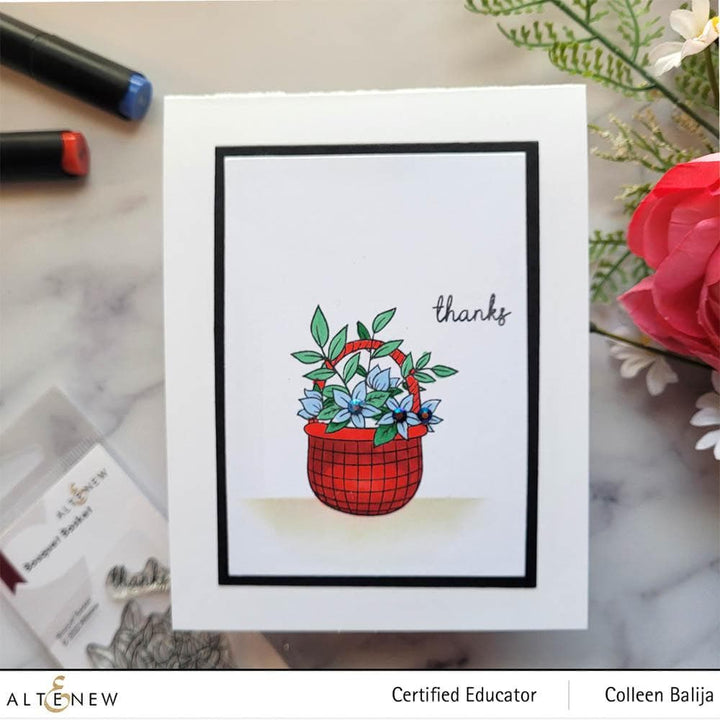 Altenew Stamp & Die Bundle Bouquet Basket Stamp & Die Bundle