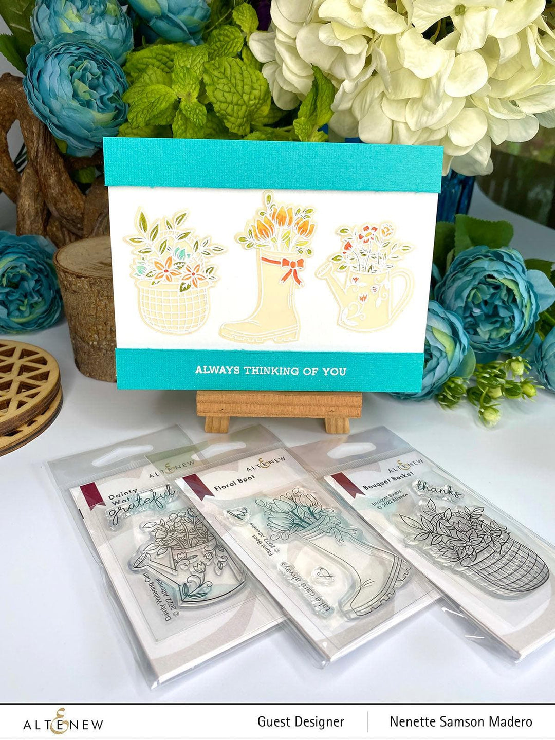 Altenew Stamp & Die Bundle Bouquet Basket Stamp & Die Bundle