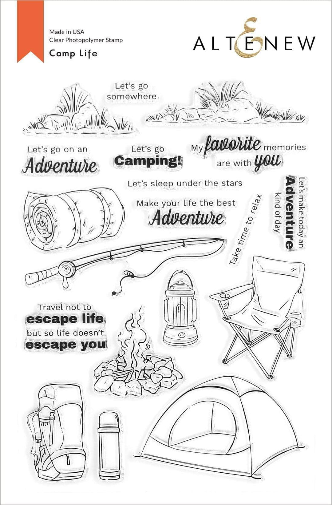 Altenew Stamp & Die Bundle Camp Life