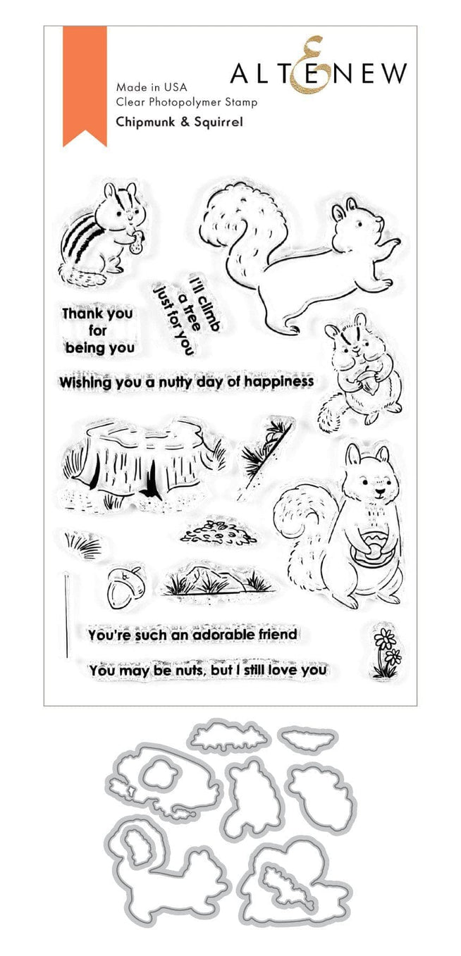 Altenew Stamp & Die Bundle Chipmunk & Squirrel Stamp & Die Bundle