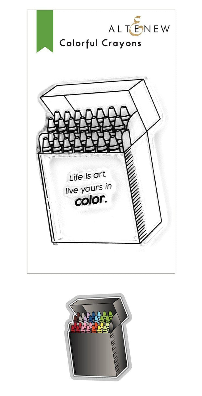 Altenew Stamp & Die Bundle Colorful Crayons Stamp & Die Bundle