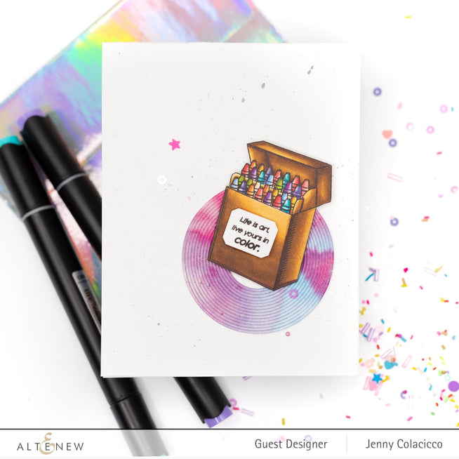 Altenew Stamp & Die Bundle Colorful Crayons Stamp & Die Bundle