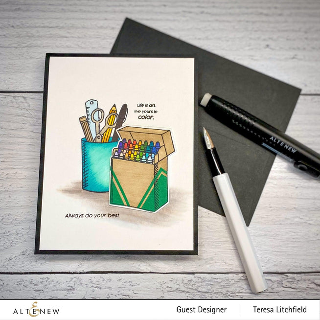 Altenew Stamp & Die Bundle Colorful Crayons Stamp & Die Bundle