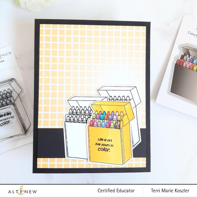 Altenew Stamp & Die Bundle Colorful Crayons Stamp & Die Bundle