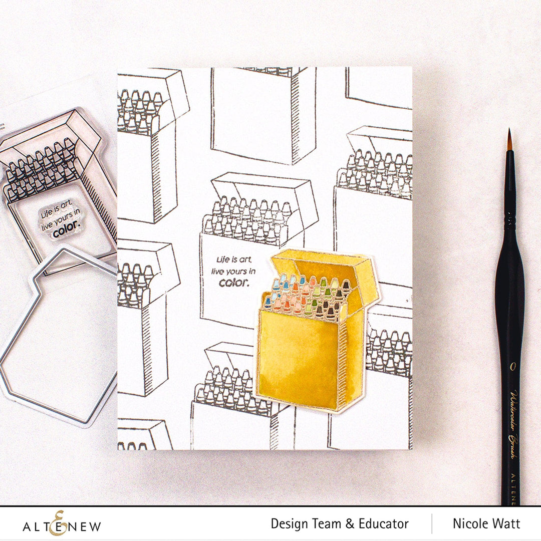 Altenew Stamp & Die Bundle Colorful Crayons Stamp & Die Bundle