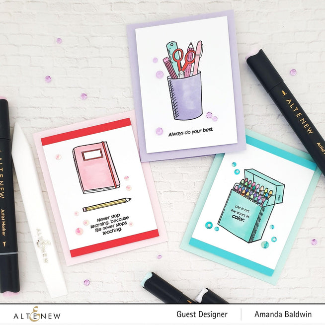 Altenew Stamp & Die Bundle Colorful Crayons Stamp & Die Bundle