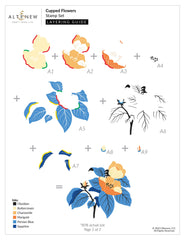 Altenew Stamp & Die Bundle Cupped Flowers