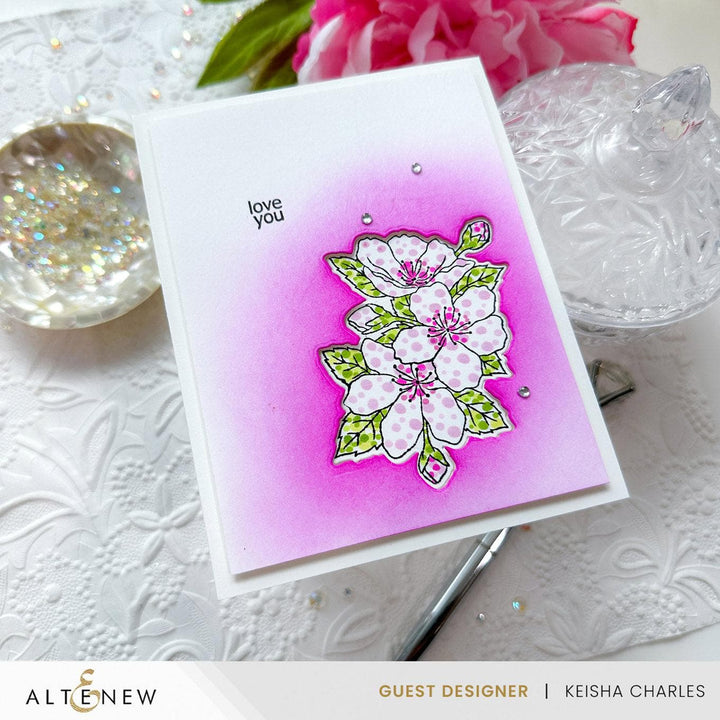 Altenew Stamp & Die Bundle Dazzling Flowers - Japanese Flowering Cherry