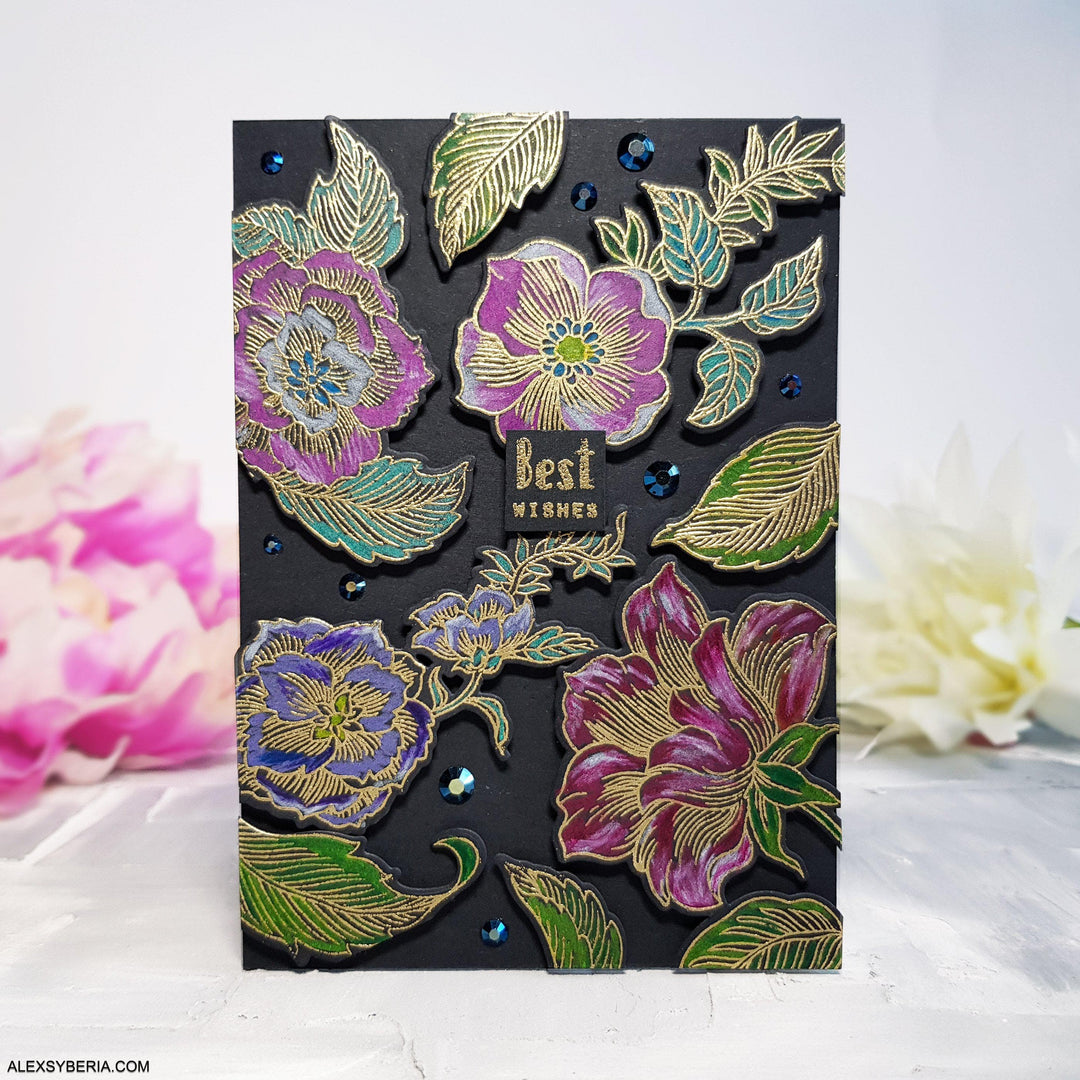Altenew Stamp & Die Bundle Engraved Flowers Stamp & Die Bundle