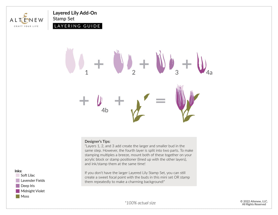 Altenew Stamp & Die Bundle Fan Favorites: Layered Lily Complete Stamp & Die Bundle