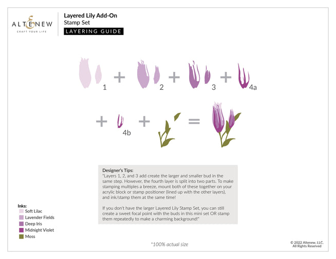 Altenew Stamp & Die Bundle Fan Favorites: Layered Lily Complete Stamp & Die Bundle
