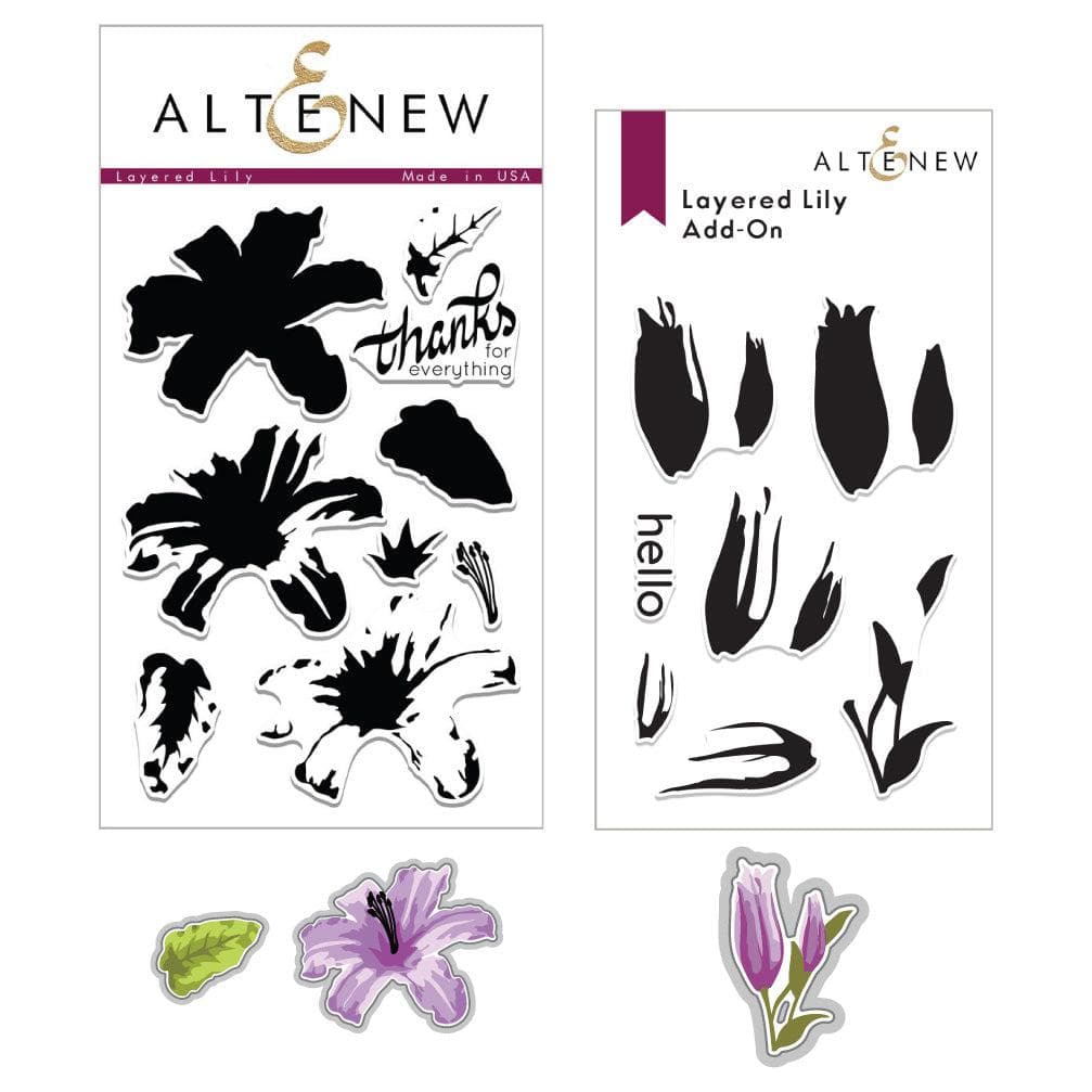 Altenew Stamp & Die Bundle Fan Favorites: Layered Lily Complete Stamp & Die Bundle