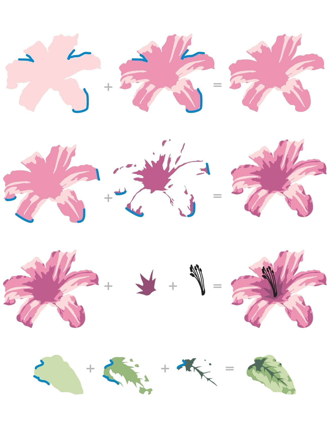 Altenew Stamp & Die Bundle Fan Favorites: Layered Lily Complete Stamp & Die Bundle