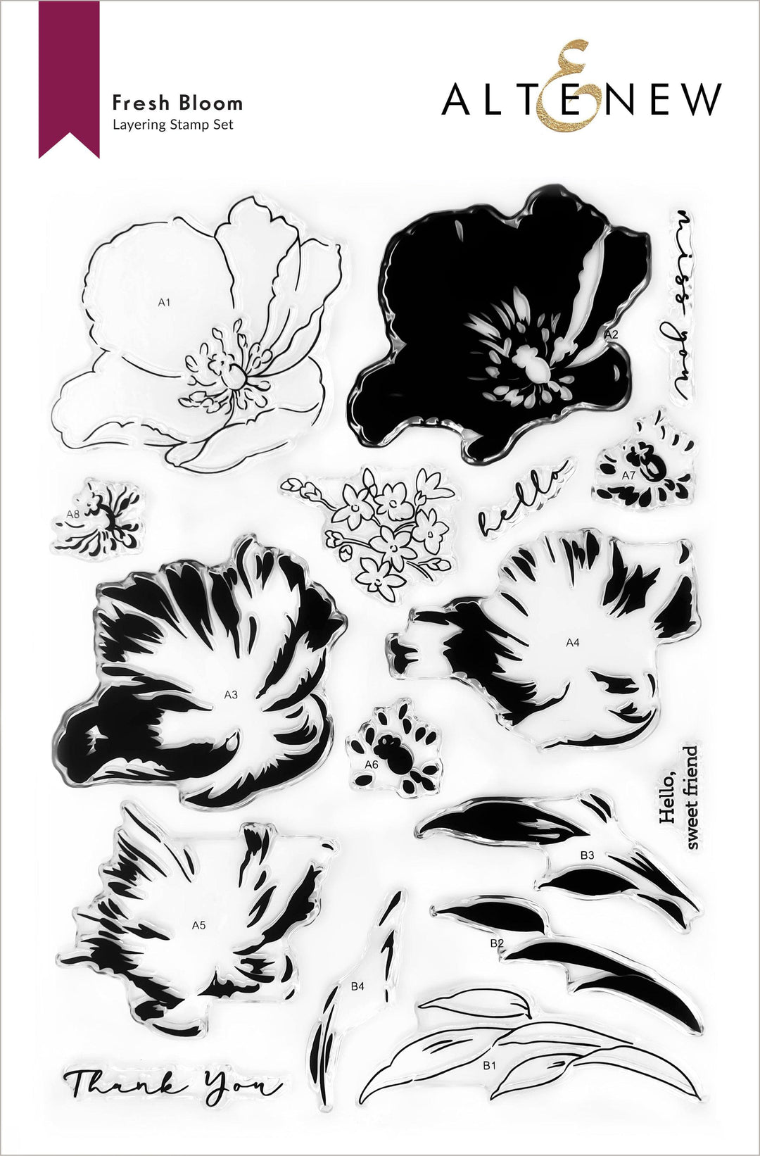 Altenew Stamp & Die Bundle Fresh Bloom Stamp & Die Bundle